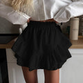 Women's High-Waist Tiered Ruffle Mini Skirt