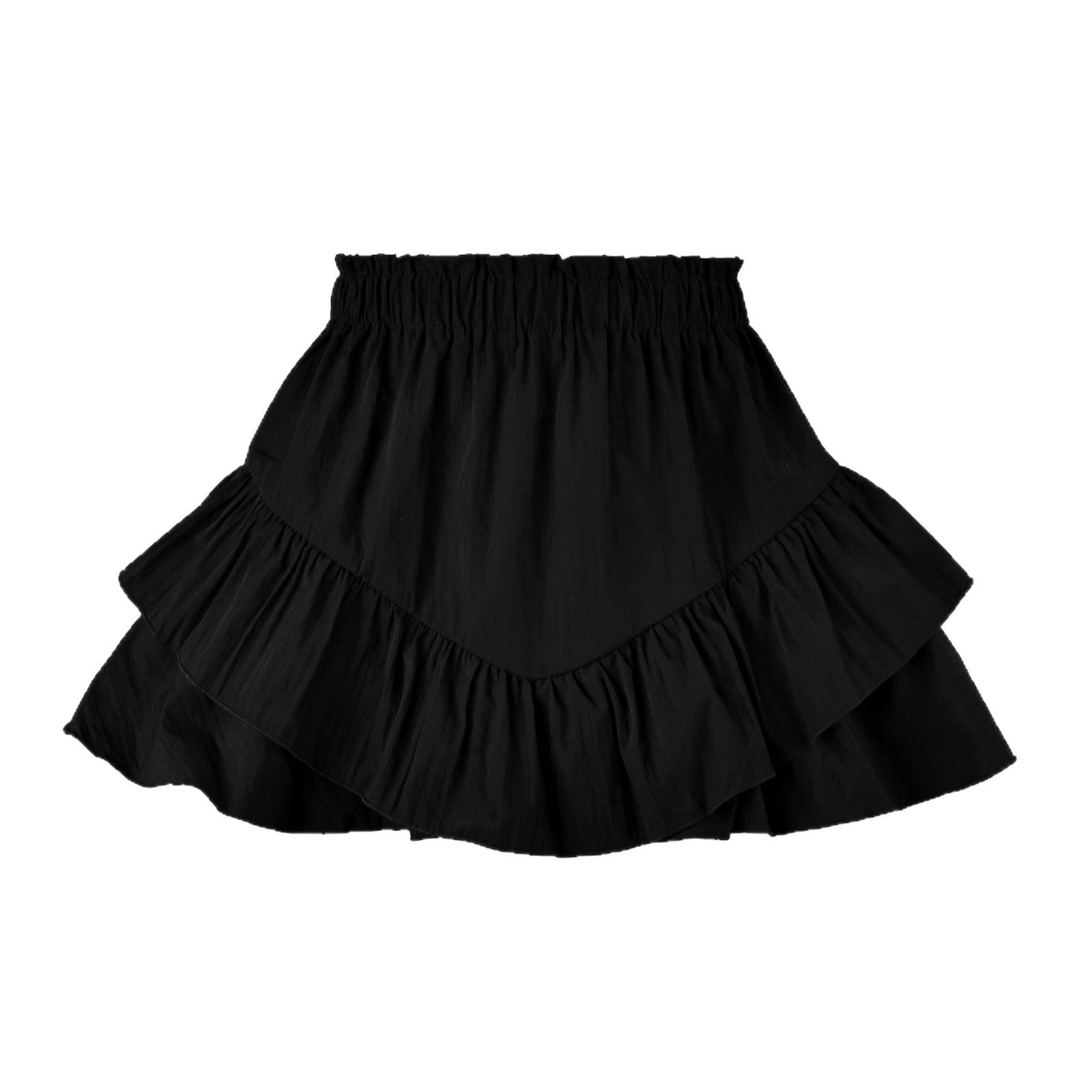 Women's High-Waist Tiered Ruffle Mini Skirt - White