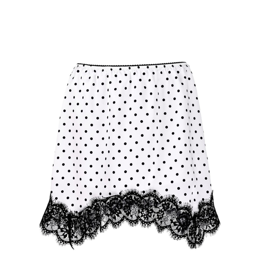 Women's Polka Dot Lace-Trim Mini Skirt - Polka Dot