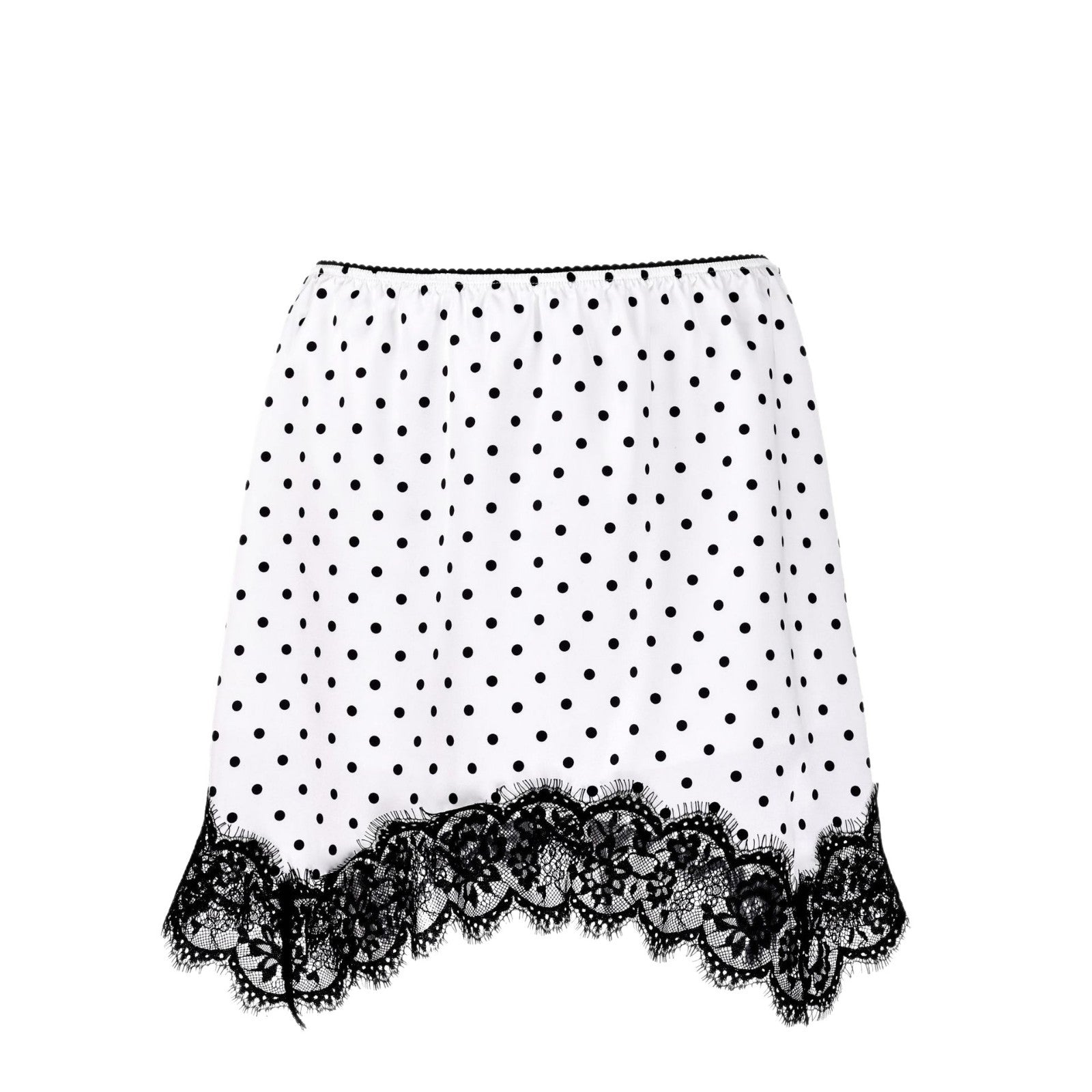 Women's Polka Dot Lace-Trim Mini Skirt - Polka Dot