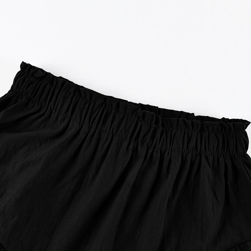 Women's High-Waist Tiered Ruffle Mini Skirt