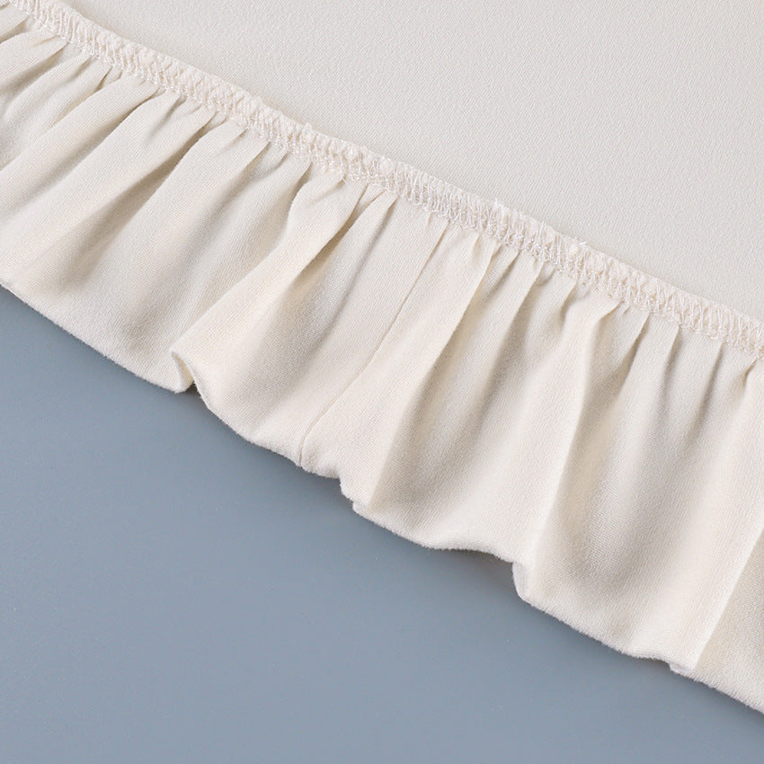 Women's High-Waist Ruched Pleated Knit Mini Skirt